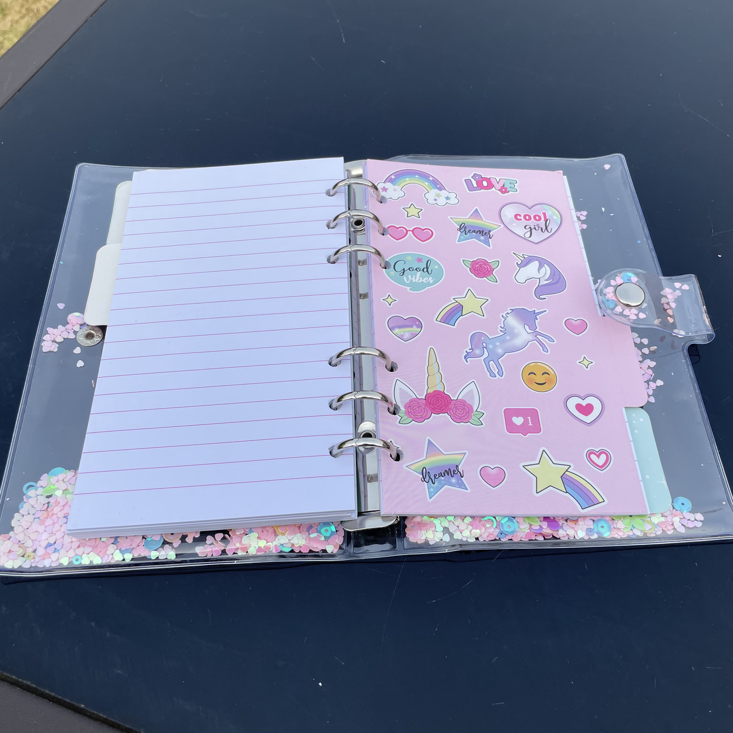 Unicorn Transparent Ring Binder