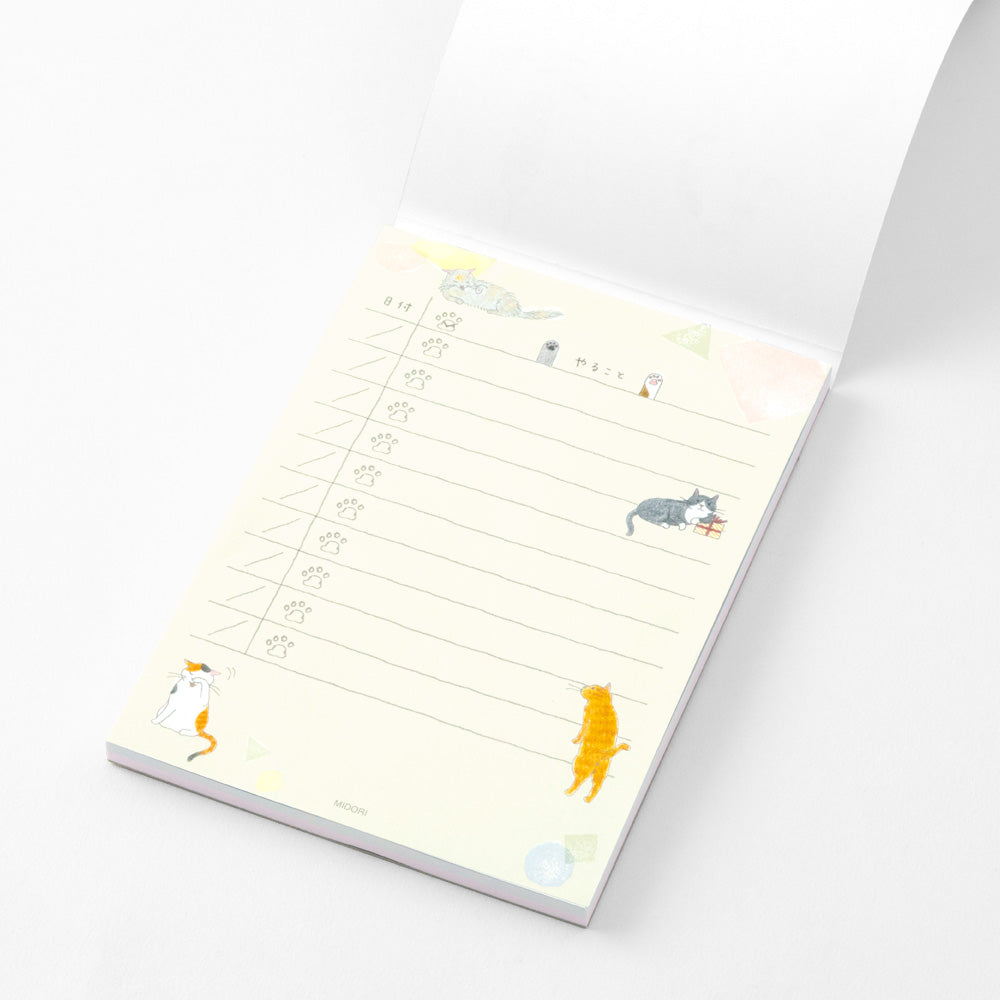 To do memo pad Cat