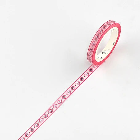 BGM Pink Ribbon Slim Washi Tape