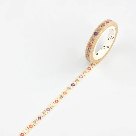 BGM Japanese Flower Ribbon Slim Washi Tape