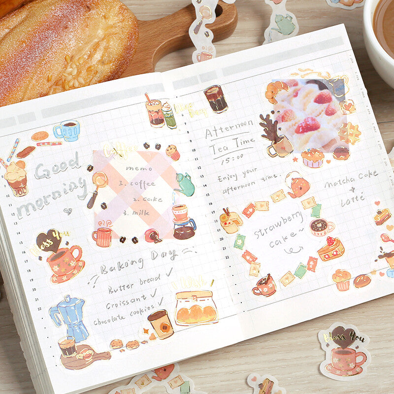 BGM Washi Sticker Sunny Cafe