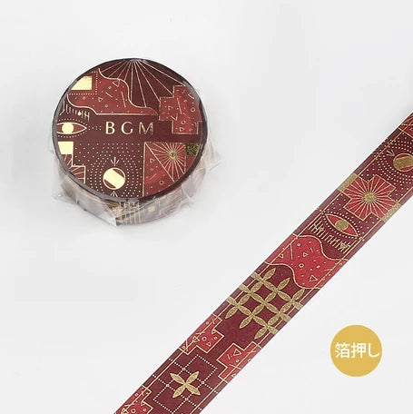 BGM Washi Tape- Arabian Night Red Hono