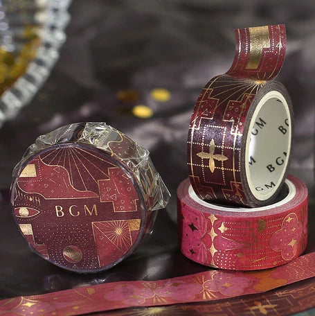 BGM Washi Tape- Arabian Night Red Hono