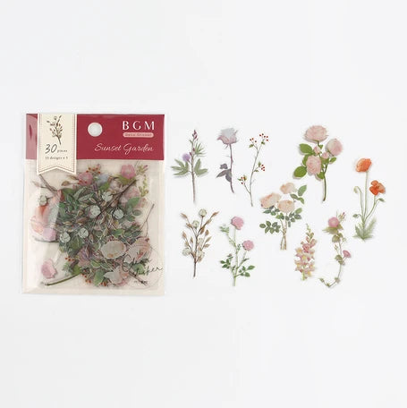 BGM Stickers- Sunset Garden Red