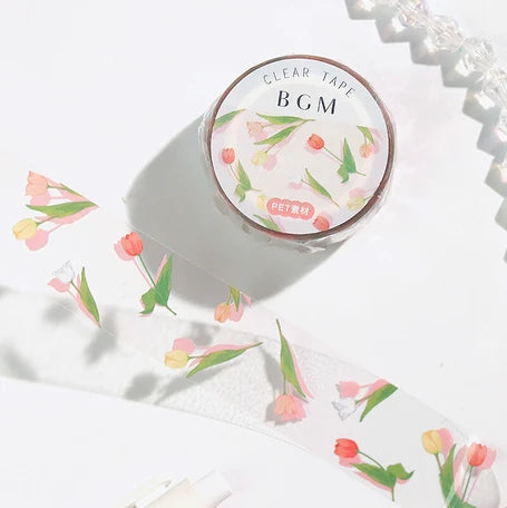 BGM Clear Tape- Lilies