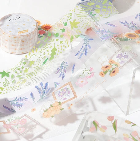 BGM Clear Tape- Lilies