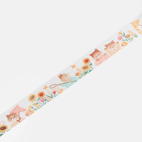 BGM Clear Tape- Sunflower Cat