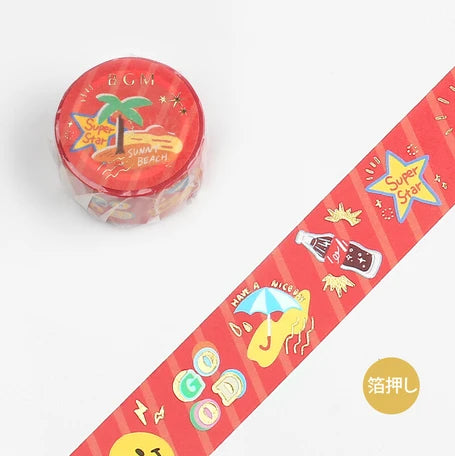 BGM Washi Tape- Orange Holiday
