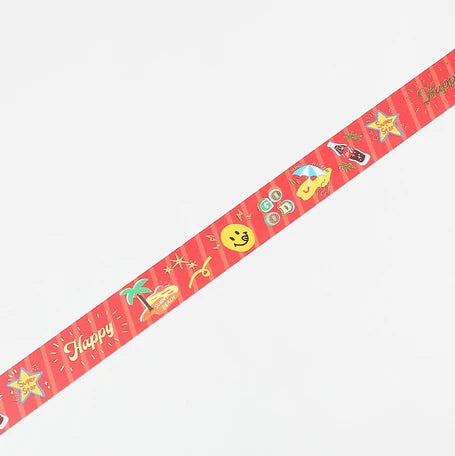 BGM Washi Tape- Orange Holiday