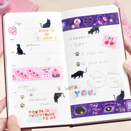 BGM Washi Tape- Black Cat