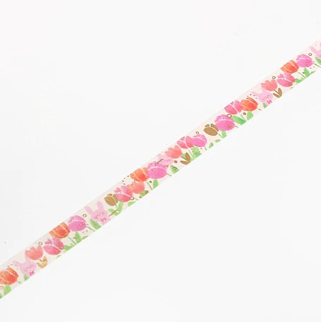 BGM Washi Tape- Crayon Land Tulip
