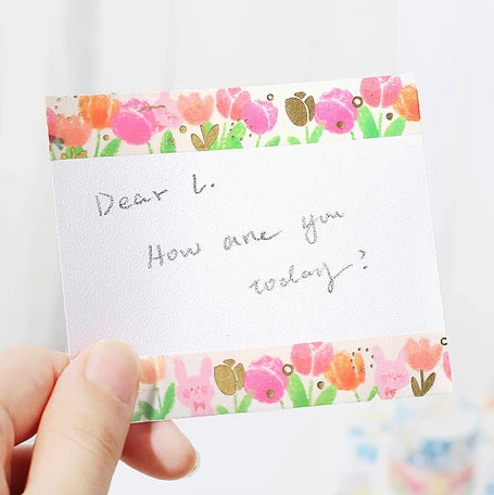 BGM Washi Tape- Crayon Land Tulip