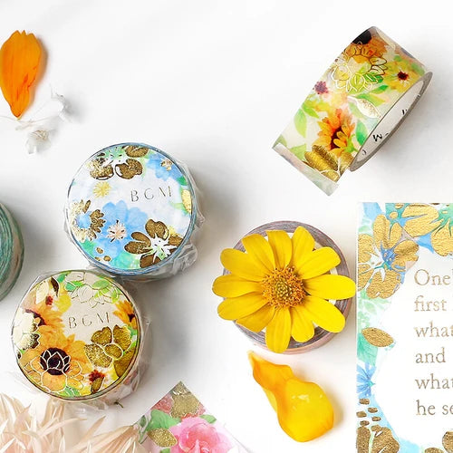 BGM Washi Tape- Flower Melody Sunflower