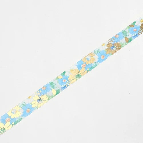 BGM Washi Tape- Flower Melody American Blue