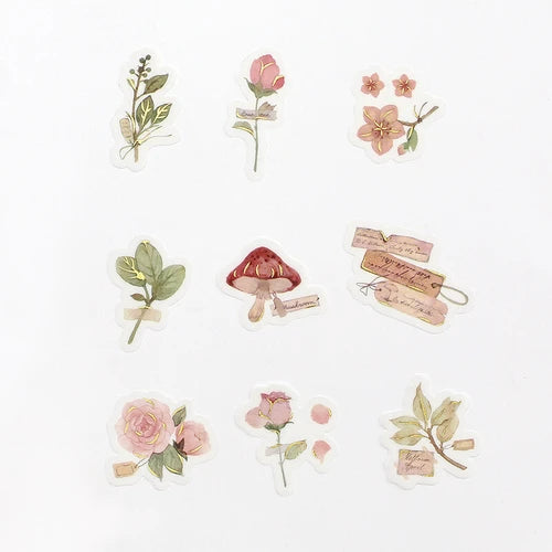 BGM Foil Stamping Stickers- Botanical book