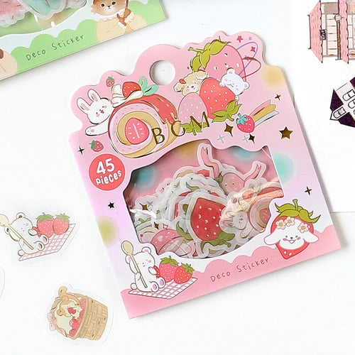 BGM Foil Stamping Stickers- Strawberry
