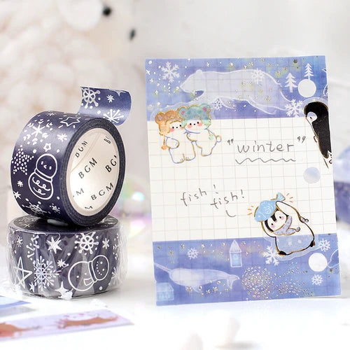 BGM Washi Tape- Water Snow