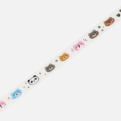 BGM Slim Washi Tape- Series of Bears