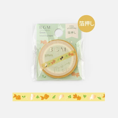BGM Slim Washi Tape- Goldfish
