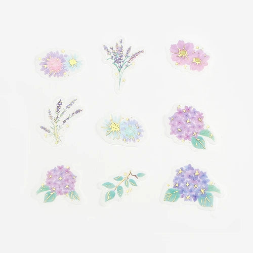 BGM Foil Stamping Stickers- Purple Garden