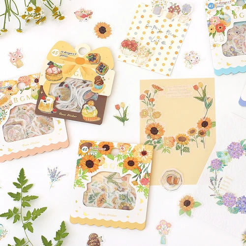 BGM Foil Stamping Stickers- Flower Birds