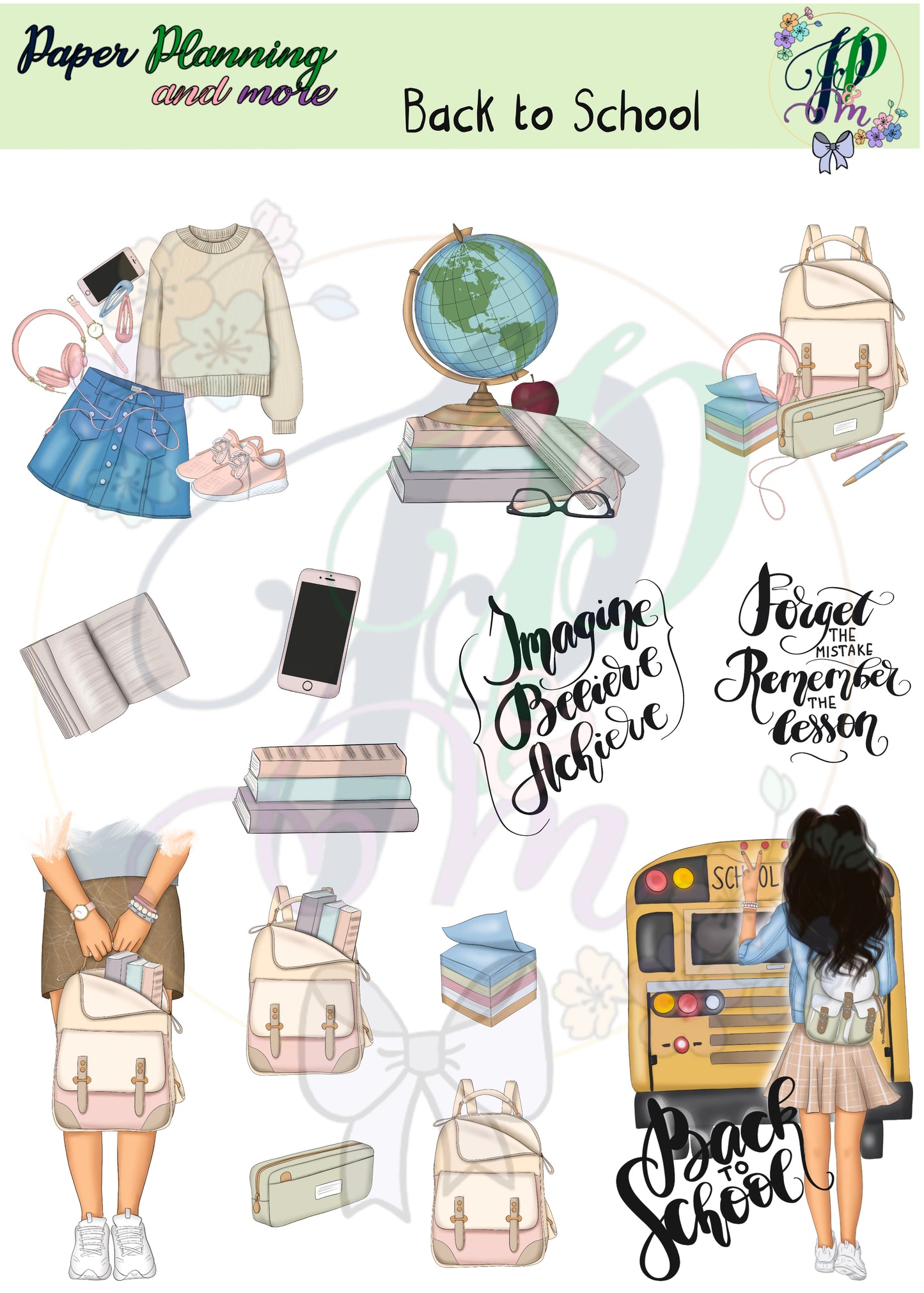 Back to School Sticker Sheet