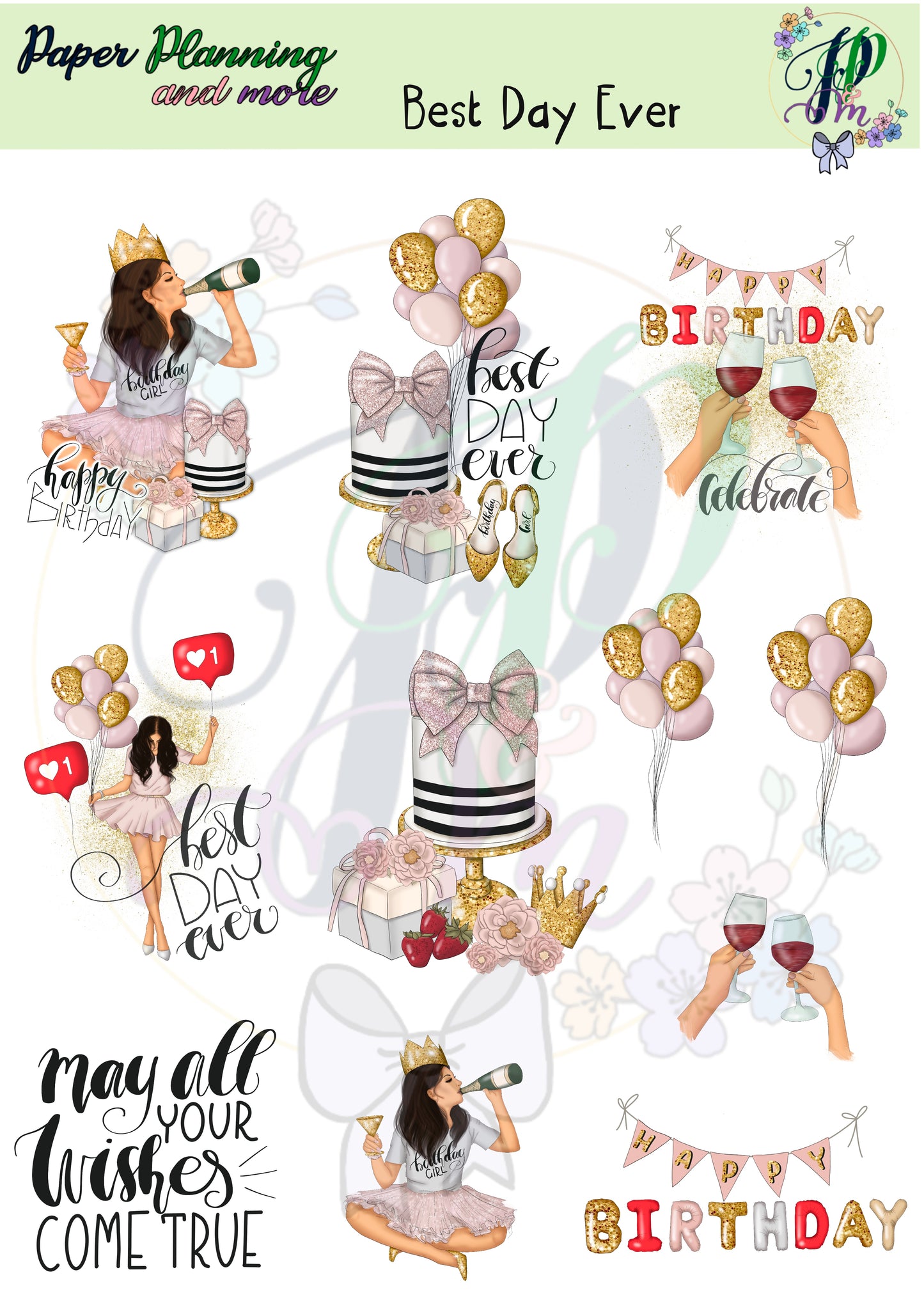Best Day Ever Sticker Sheet
