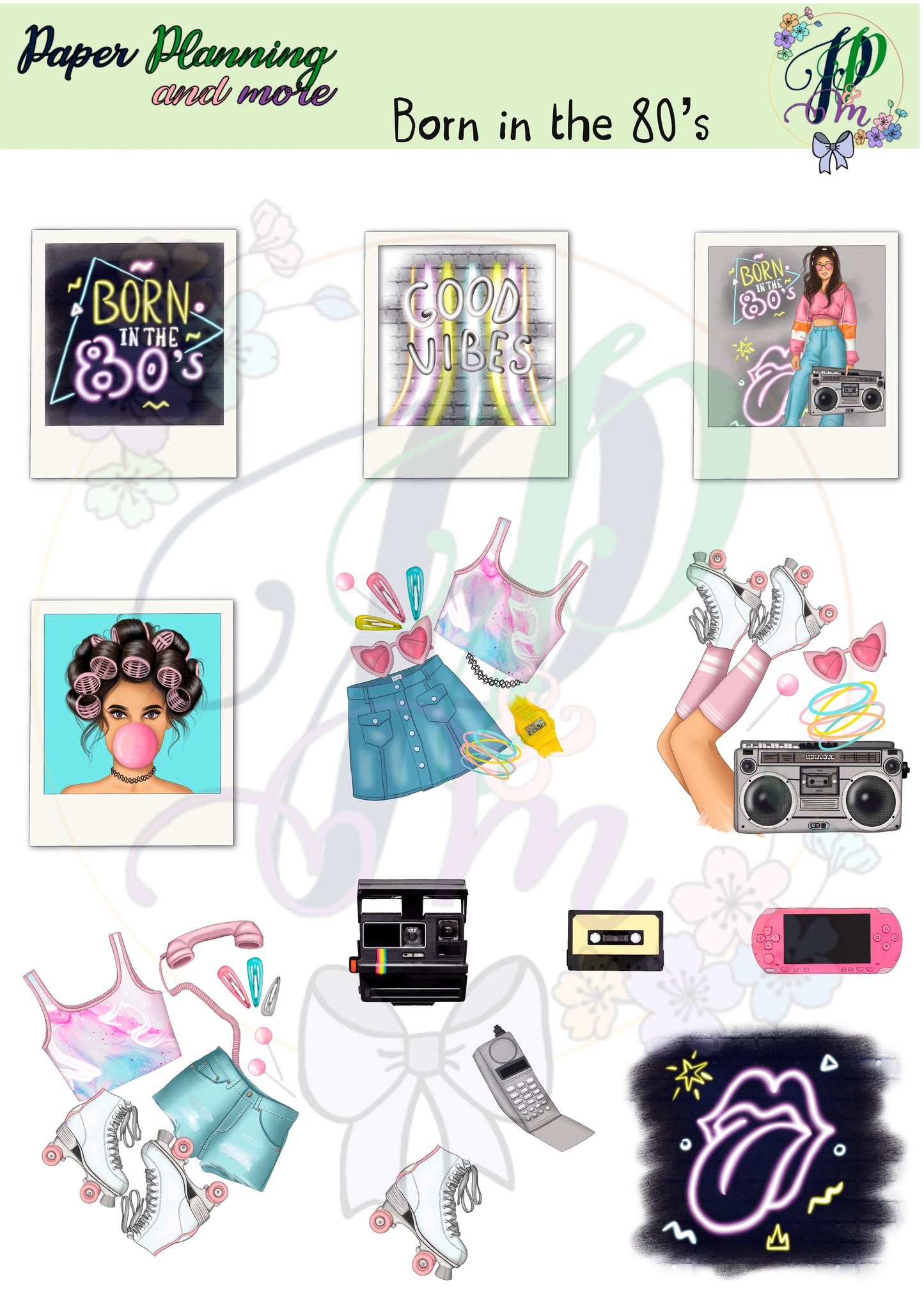 Born in the 80's Sticker Sheet
