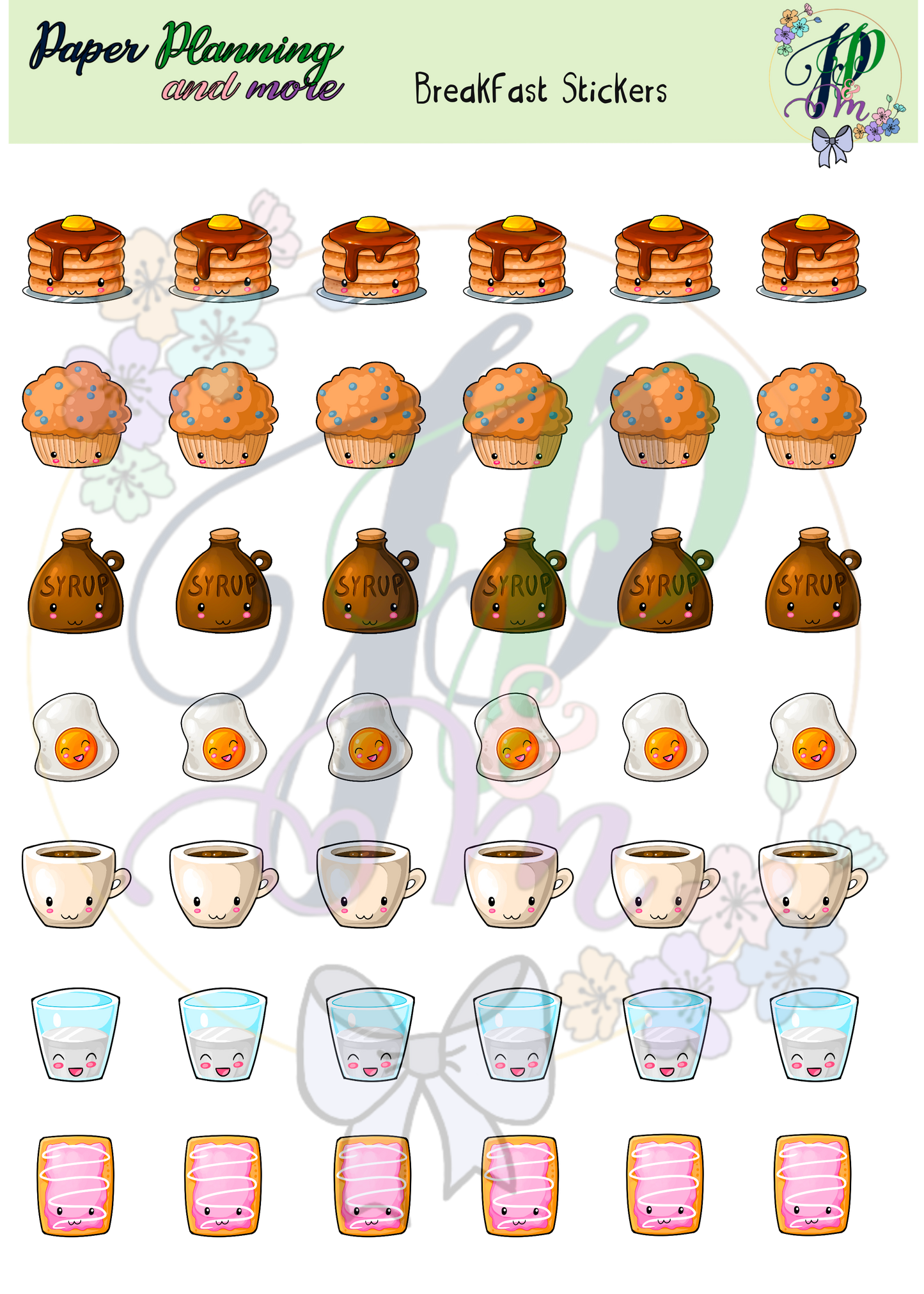 Breakfast Sticker Sheet