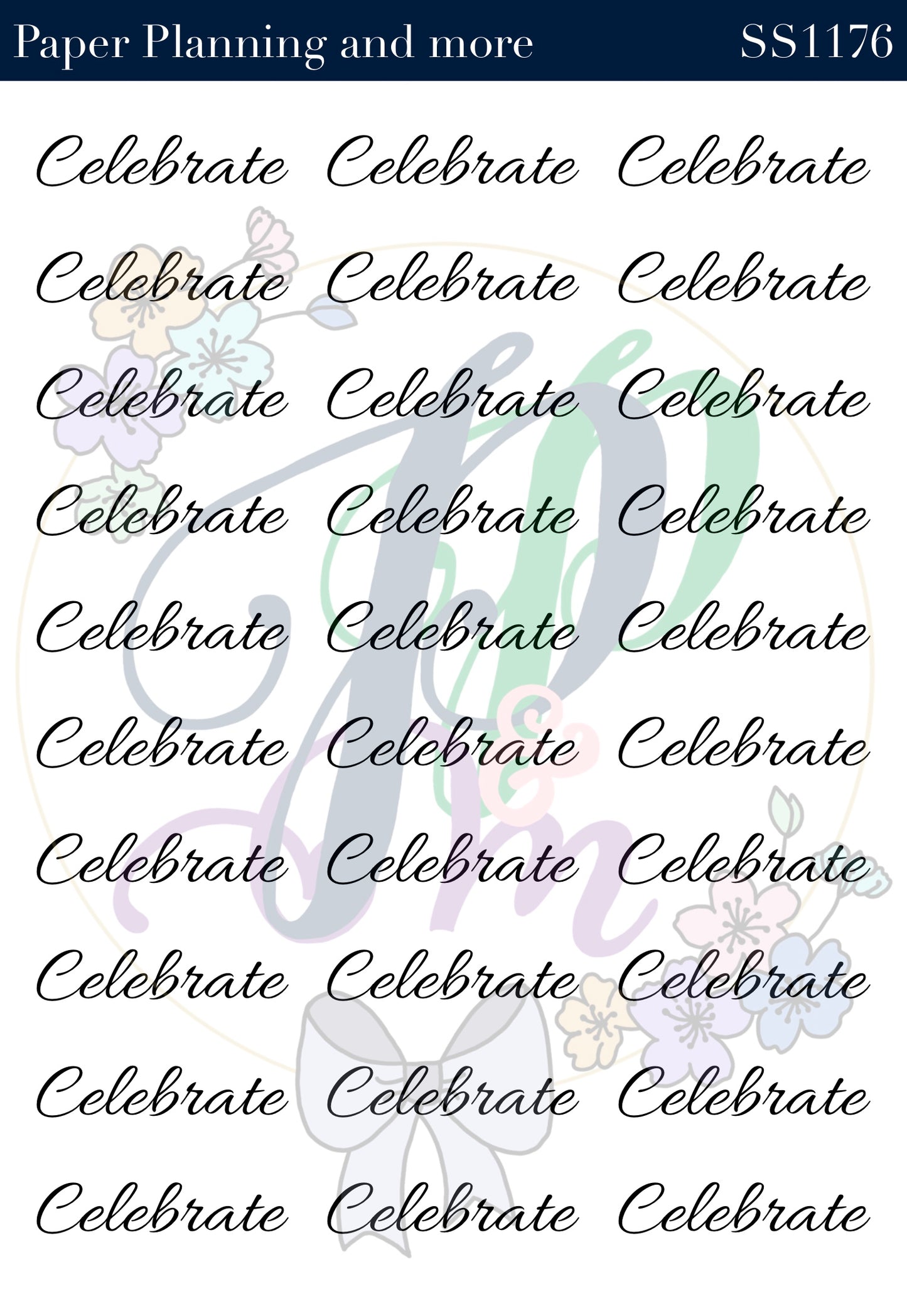 Celebrate Handwritten Sticker Sheet