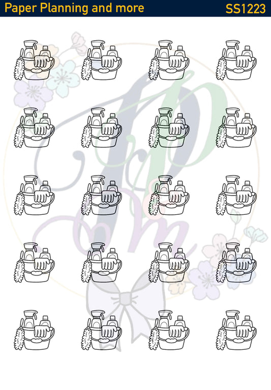 Cleaning Supplies Sticker Sheet