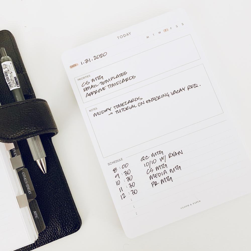 A5 SCHEDULE NOTEPAD