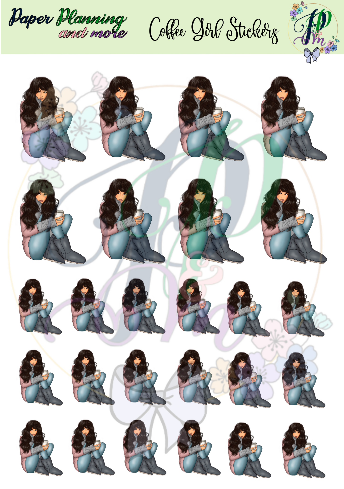 Coffee Girl Sticker Sheet