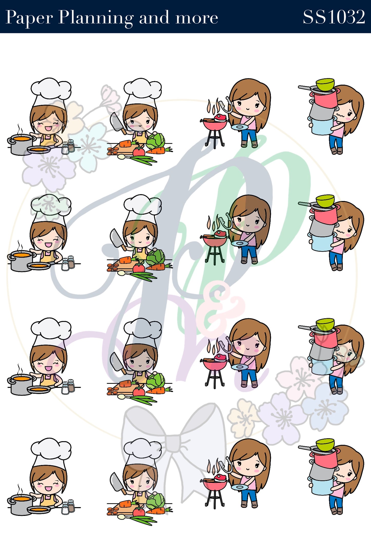 Cooking Love Sticker Sheet