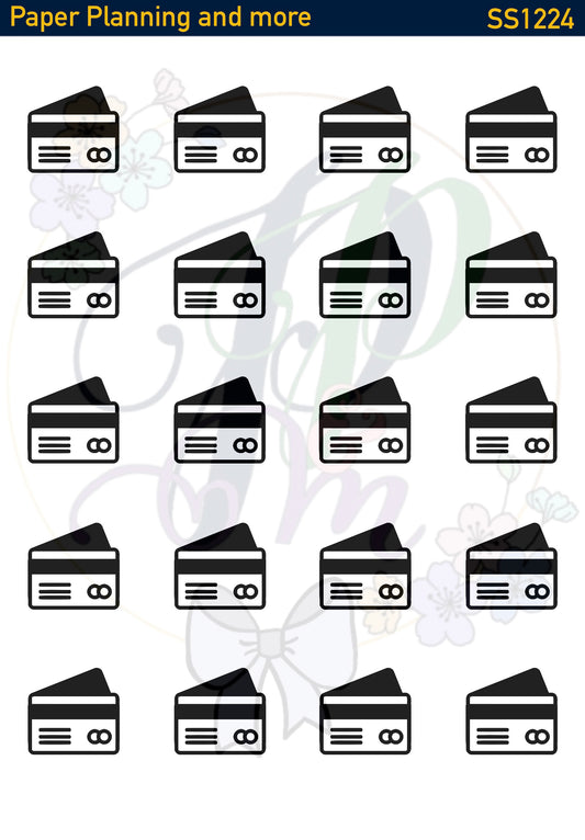 Credit Card Payment Sticker Sheet