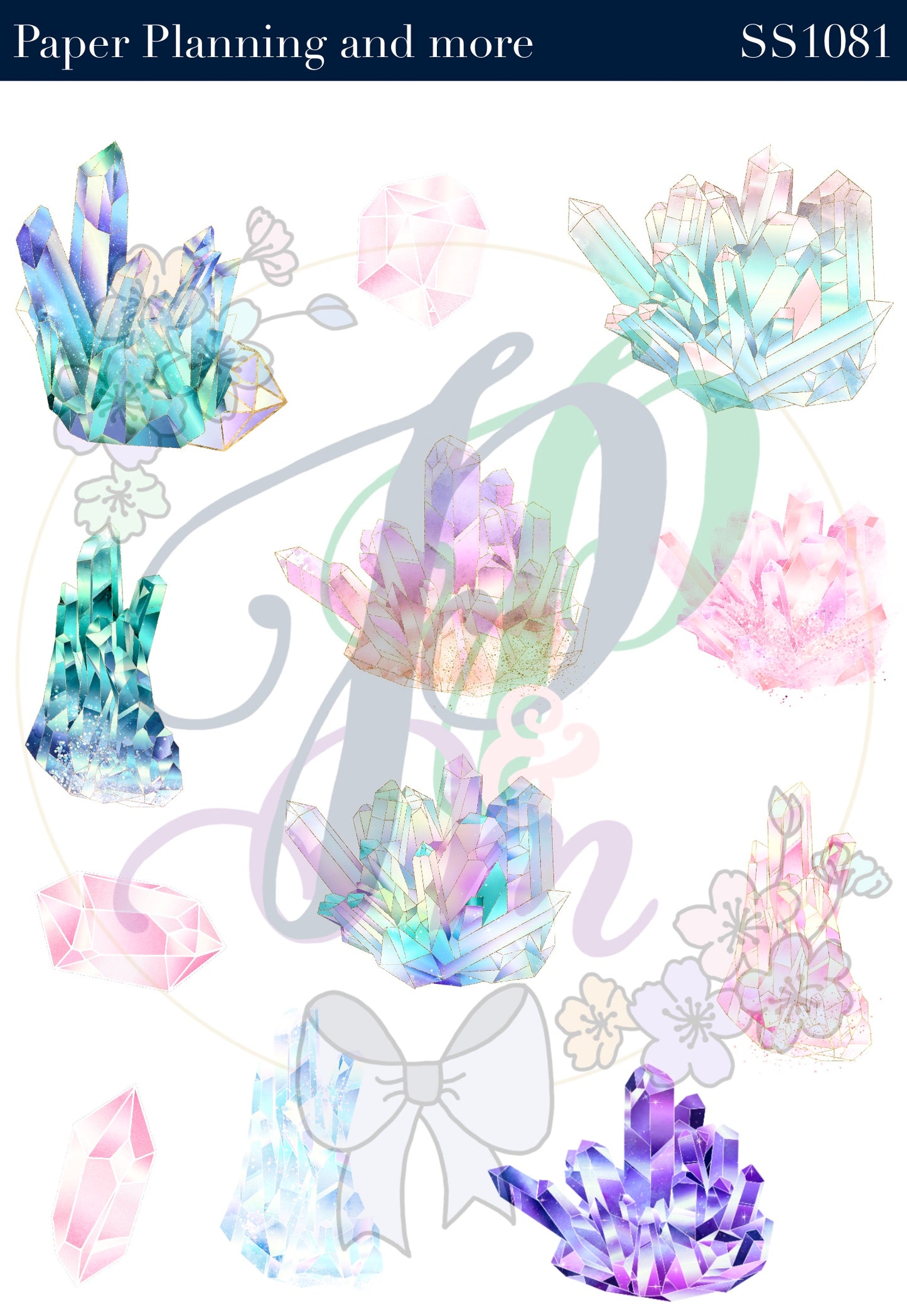 Crystals 1 Sticker Sheet