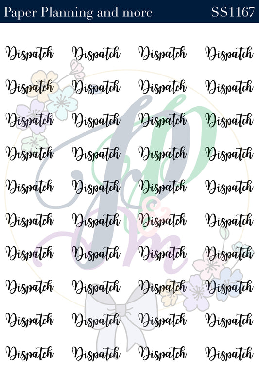 Dispatch Handwritten Sticker Sheet