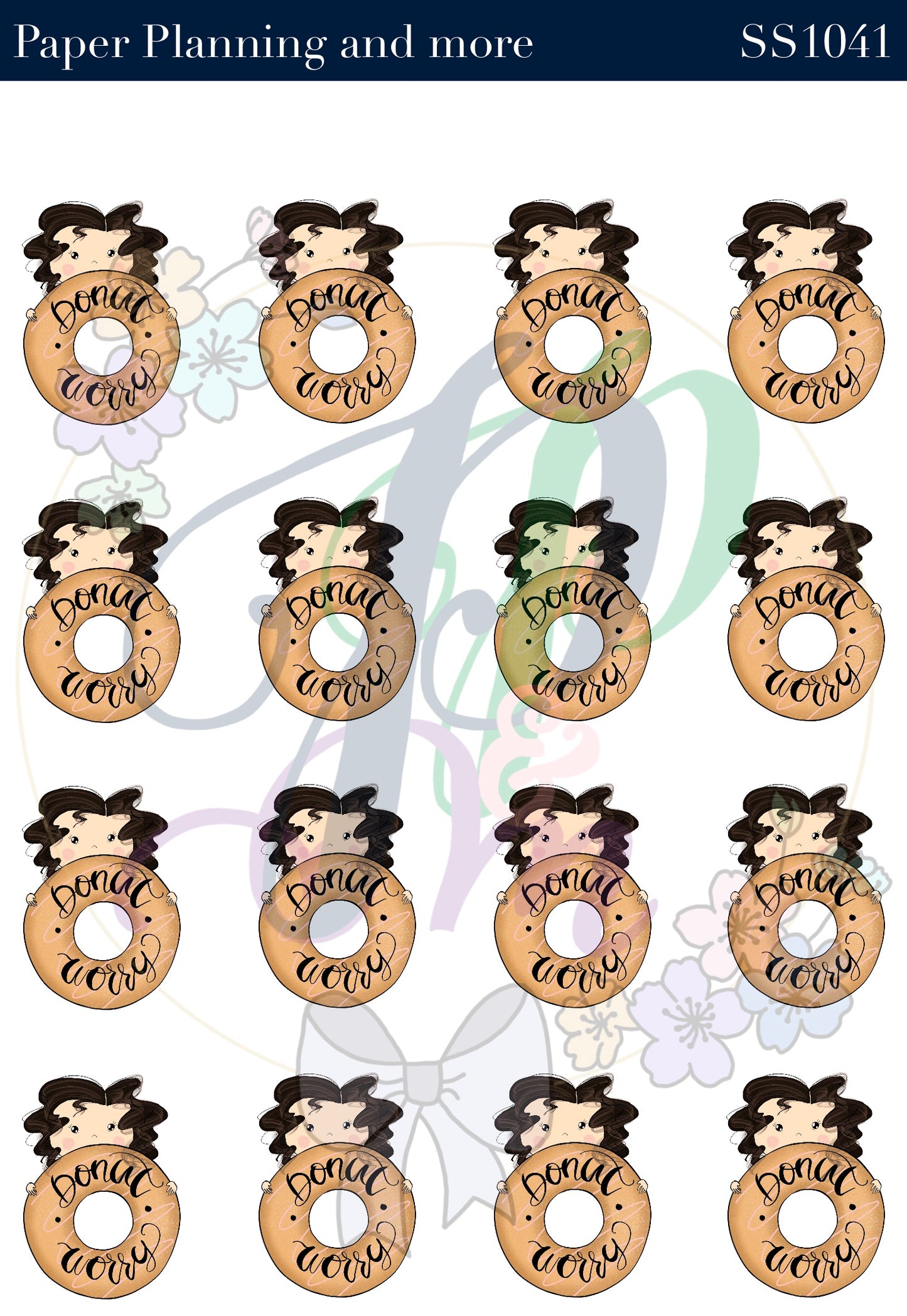 Donut Worry Sticker Sheet