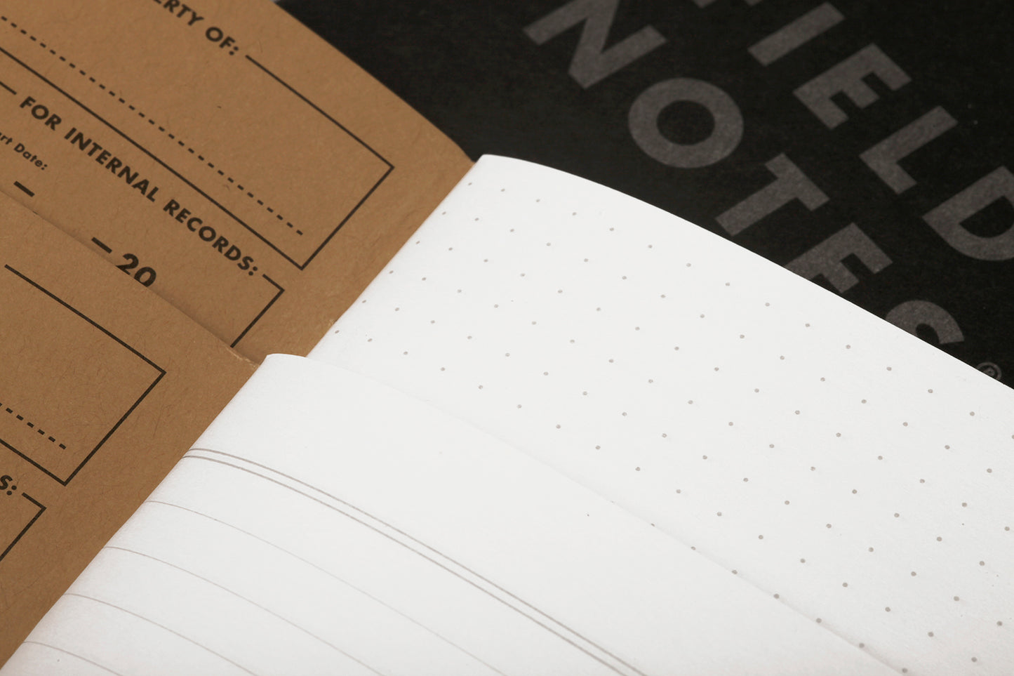 Field Notes: 3 PACK PITCH BLACK MEMO BOOK (DOT-GRAPH)