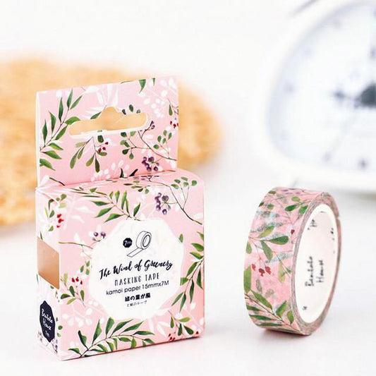 Pink Floral Washi Tape Sample