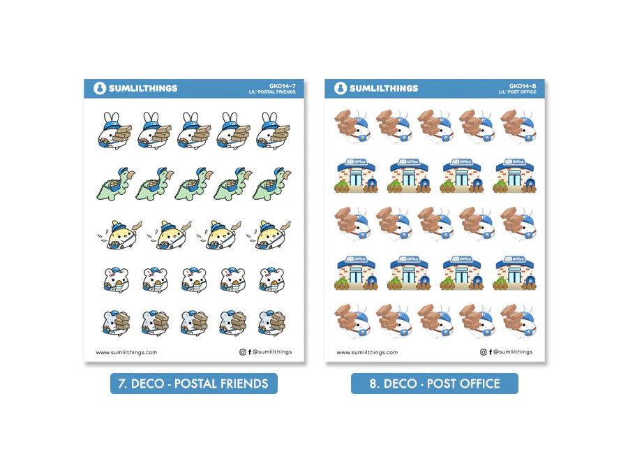 Lil' Postal Friends Decorative Kit (8 Pages) - GOLD FOIL