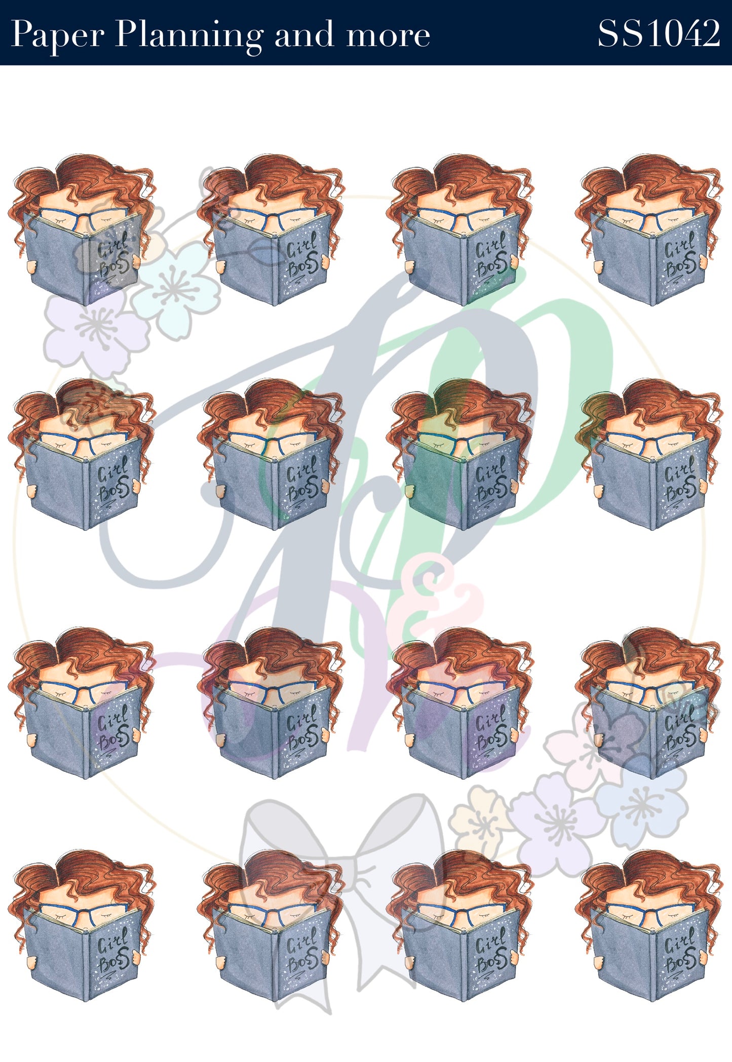 Girl Boss Reading Time Sticker Sheet