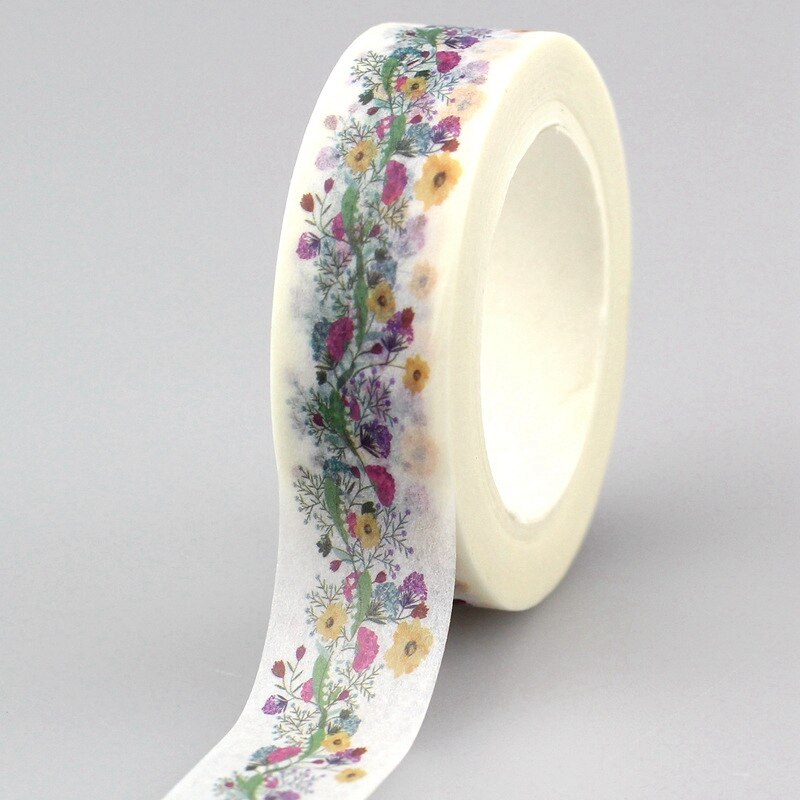 Decorative Flowers and Leaves Washi Sample