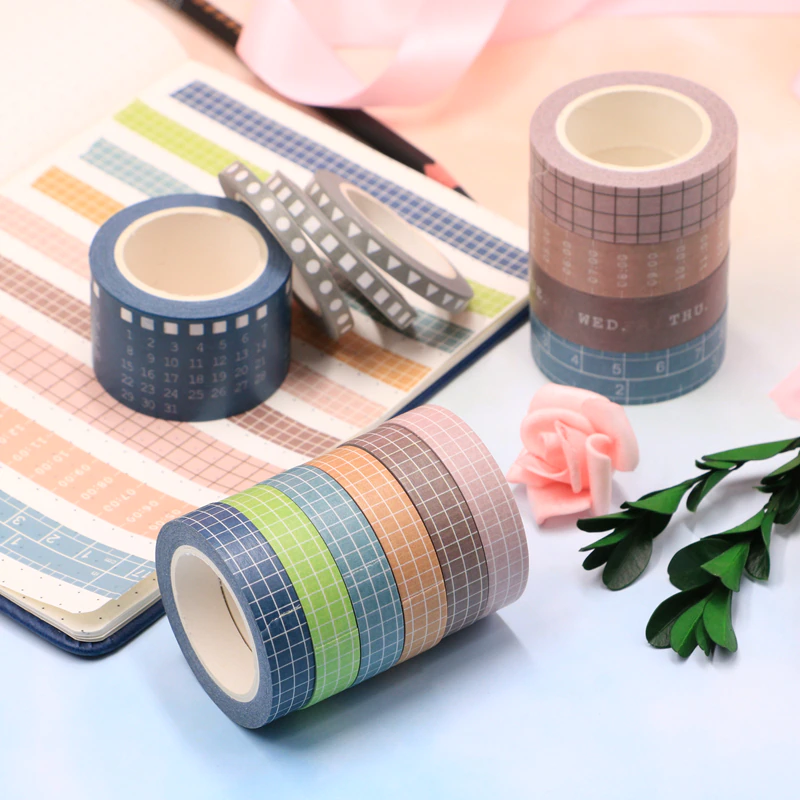 Neutral Plaid Planner Washi Tape
