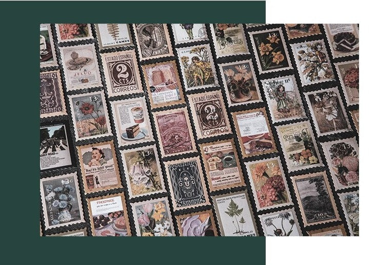 Little Postbox Retro Stamp Sticker Series