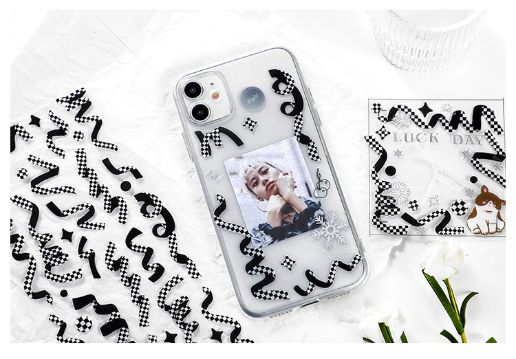 Checkered Confetti Stickers
