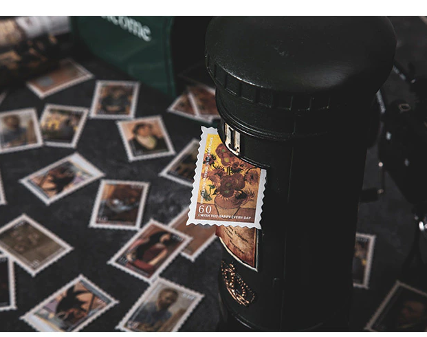 Little Postbox Retro Stamp Sticker Series