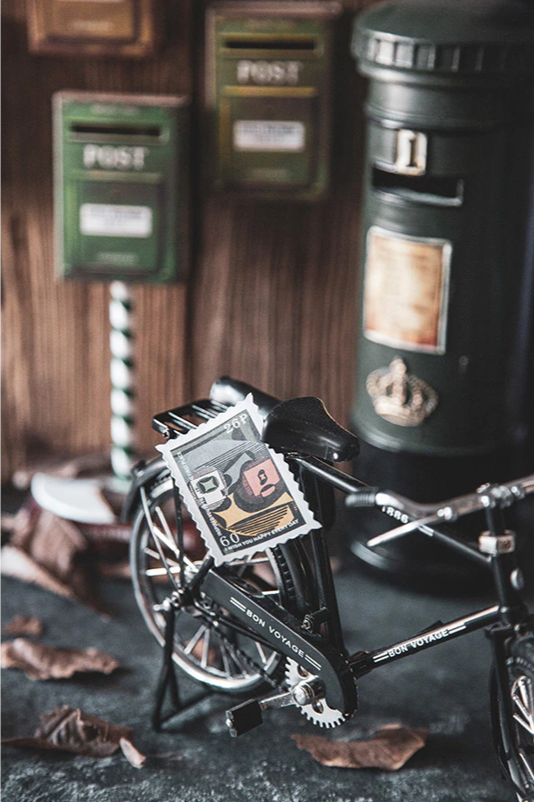 Little Postbox Retro Stamp Sticker Series