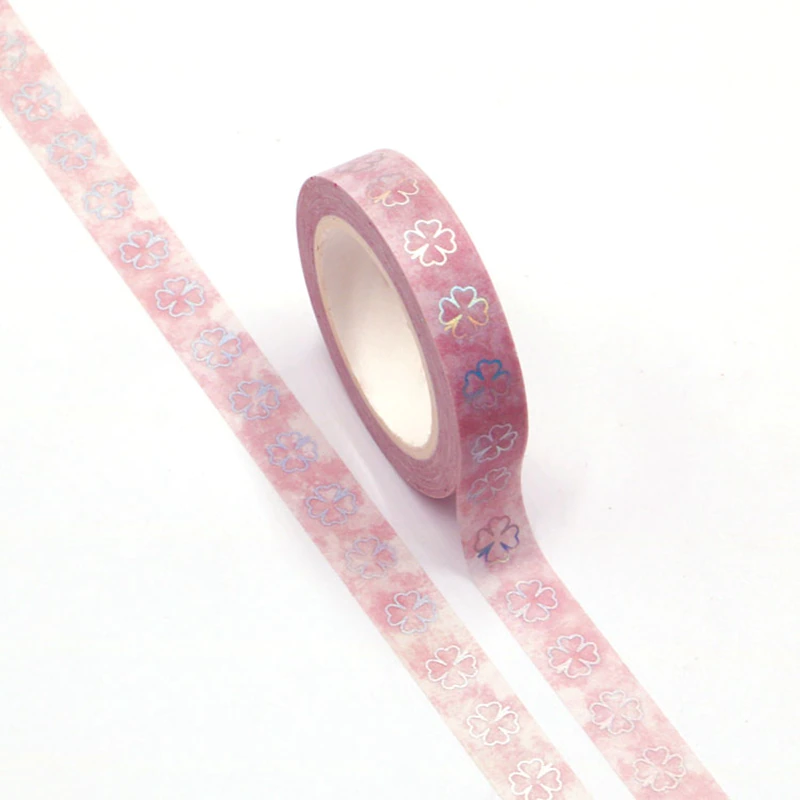 Lucky Clover Silver Foiled Washi Tape