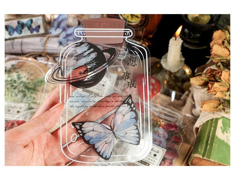 Retro Transparent PET Stickers